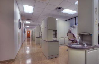 Gwinett Family Dental Care corridor on the right dental chair