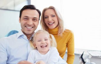 Happy family with daughter, Lawrenceville, GA