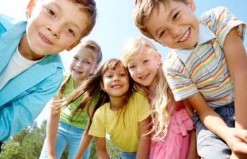 group of happily smiling kids, Lawrenceville, GA